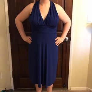 Evan Picone Empire Waist Semi-Formal Halter Dress